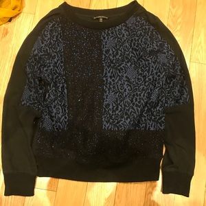 Black and blue print top